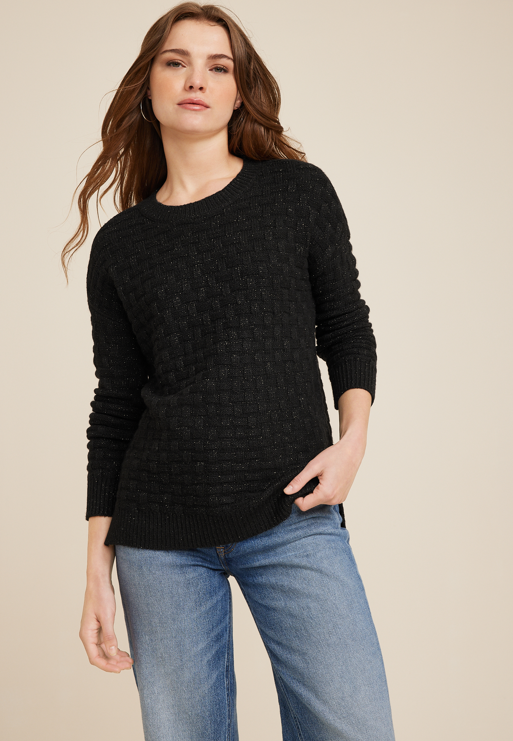 Lurex Knit Sweater | maurices