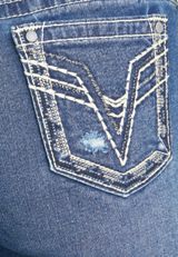 Vigoss&reg; Heritage Mid Rise Western Embroidered Yoke Flare Jean, C258, small
