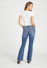 Vigoss&reg; Heritage Mid Rise Western Embroidered Yoke Flare Jean, C258, small