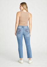 Vigoss&reg; Mid Rise Faux Flap Pocket Ankle Bootcut Jean, C3337, small