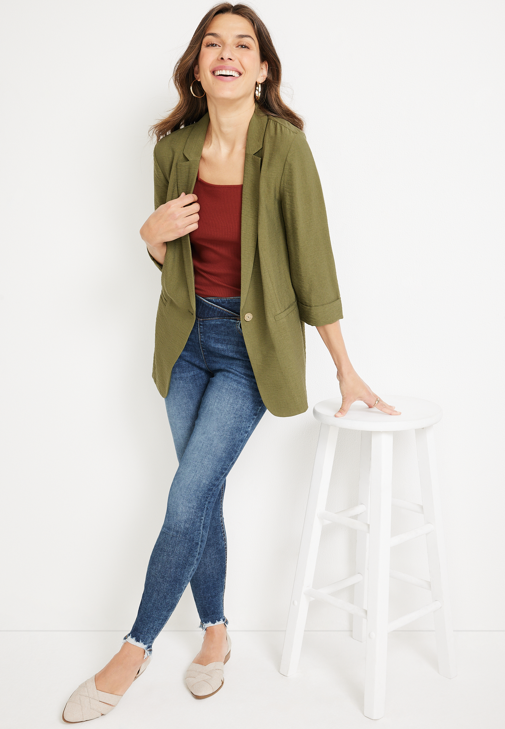m jeans by maurices&trade; Cool Comfort Super Skinny High Rise Crossover Jean, C3337, large