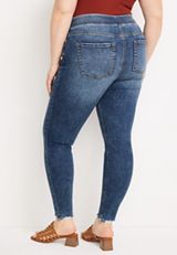 Plus Size m jeans by maurices&trade; Cool Comfort Super Skinny High Rise Crossover Jean, MEDIUM SANDBLAST, small