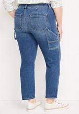 Plus Size edgely&trade; Slim Straight High Rise Carpenter Ankle Jean, C258, small