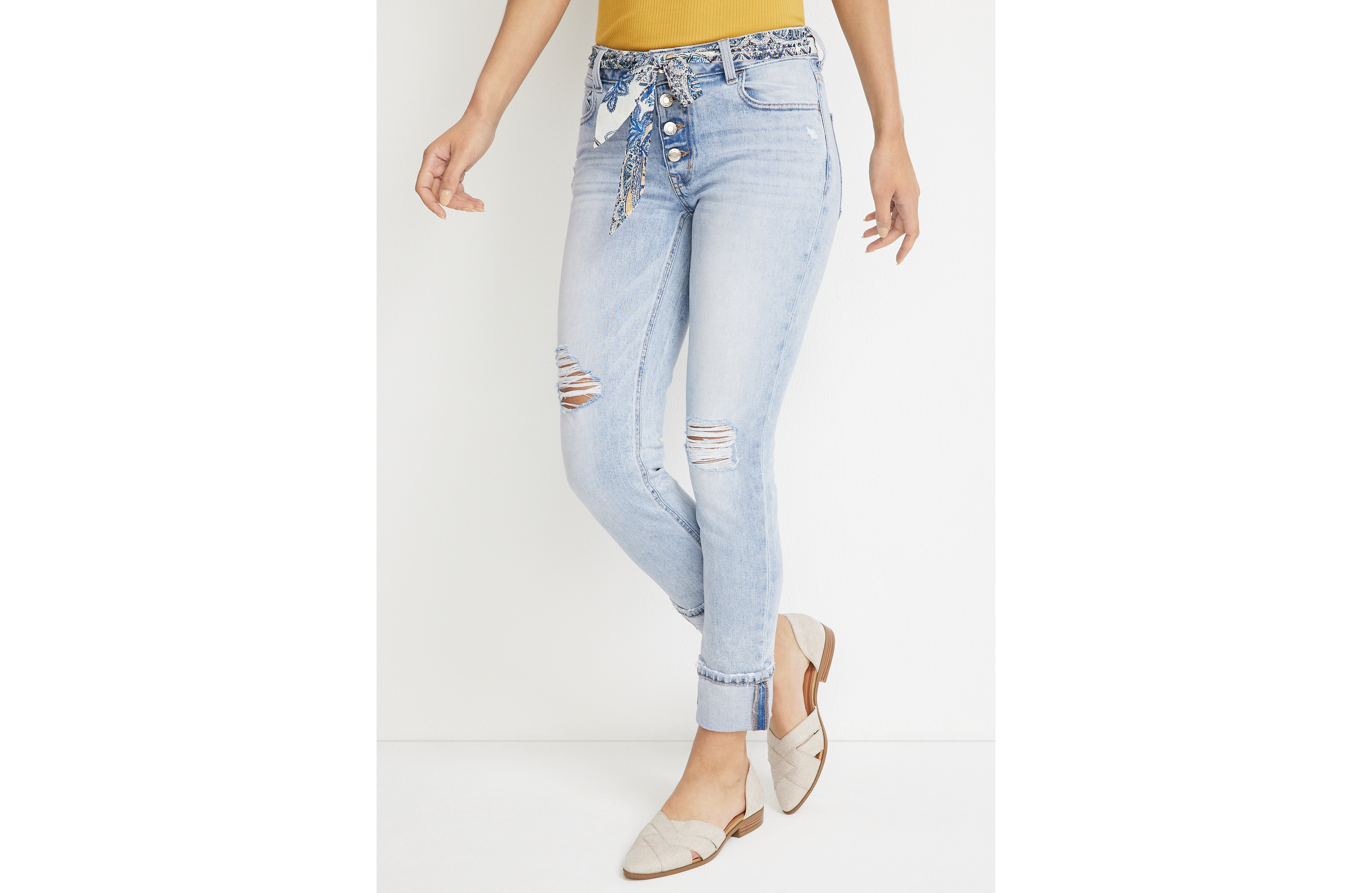 m jeans by maurices™ Slim Straight Ankle Mid Rise Jean