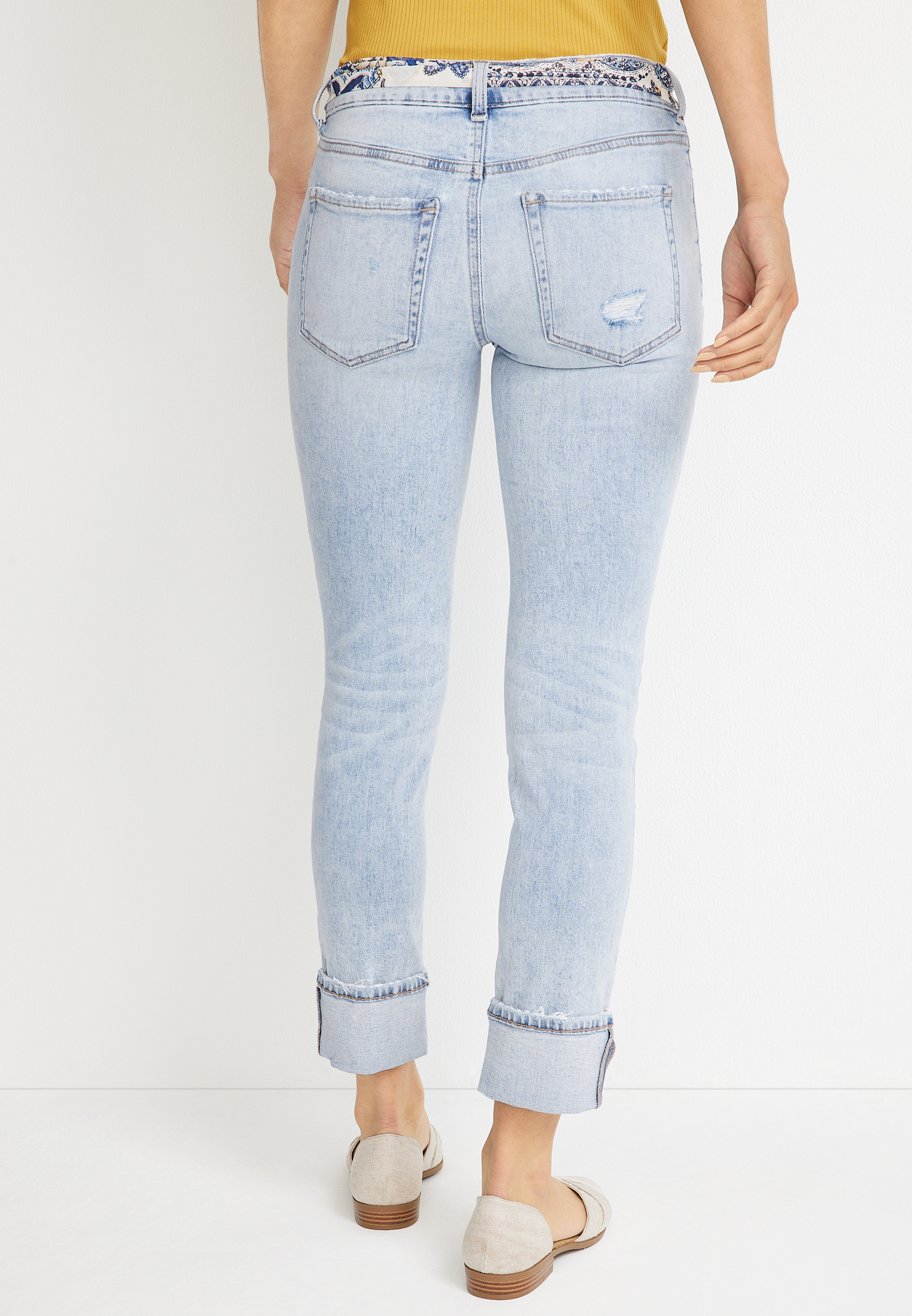 m jeans by maurices&trade; Slim Straight Ankle Mid Rise Jean, C2806, large