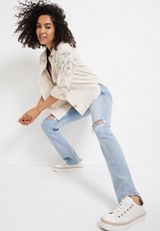 edgely&trade; Slim Boot High Rise Ripped Jean, C2806, small