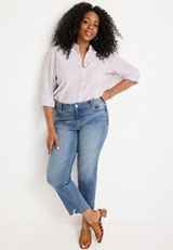 Plus Size m jeans by maurices&trade; Slim Straight Ankle High Rise Jean, C3337, small