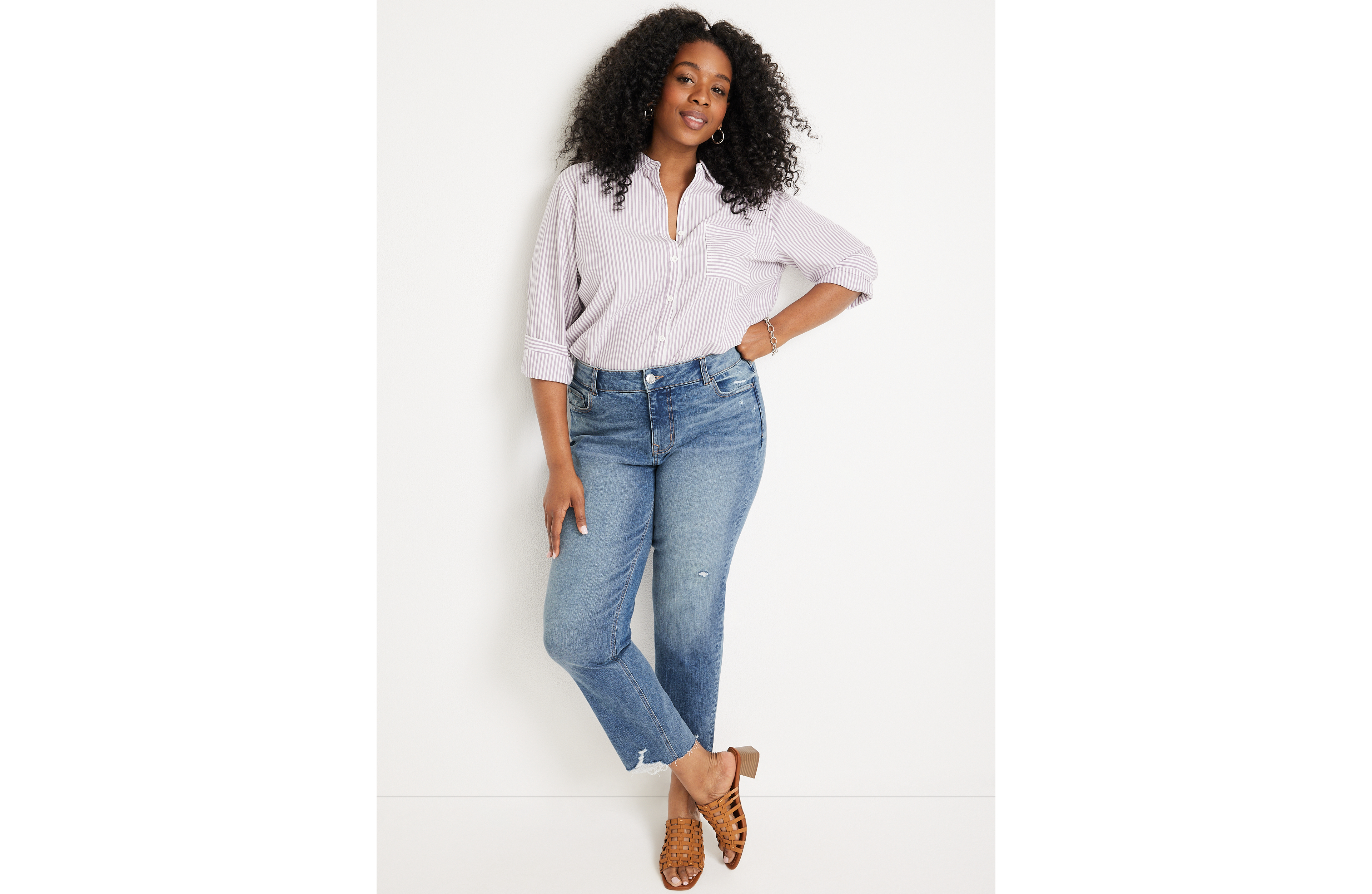 Plus m jeans by maurices™ Slim Straight Ankle High Rise Jean