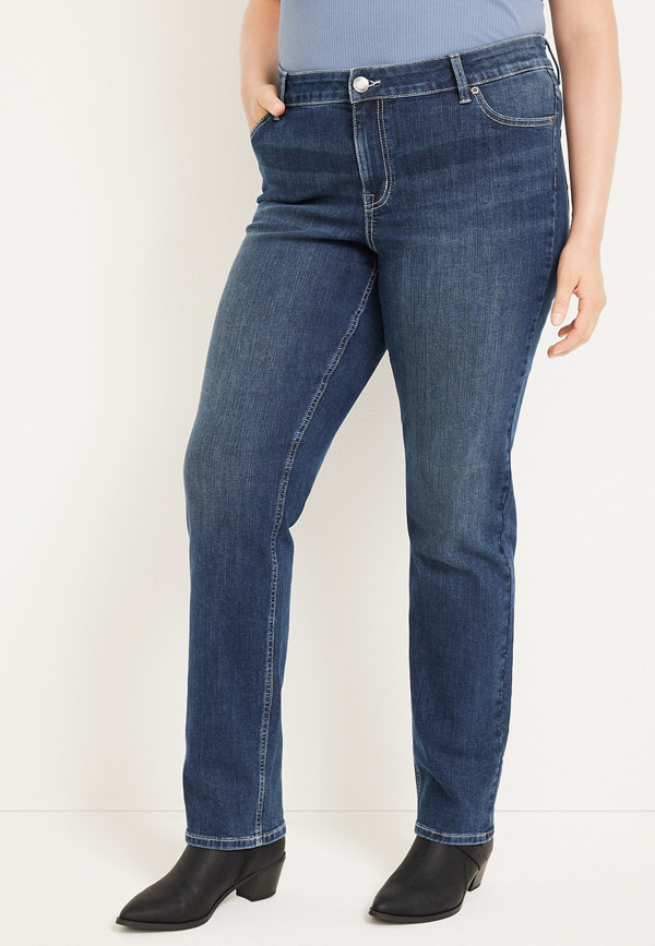 Plus Size m jeans by maurices™ Classic Straight Mid Fit Mid Rise Jean ...