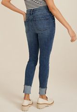 edgely&trade; Super Skinny Mid Fit Mid Rise Double Button Jean, DARK SANDBLAST, small