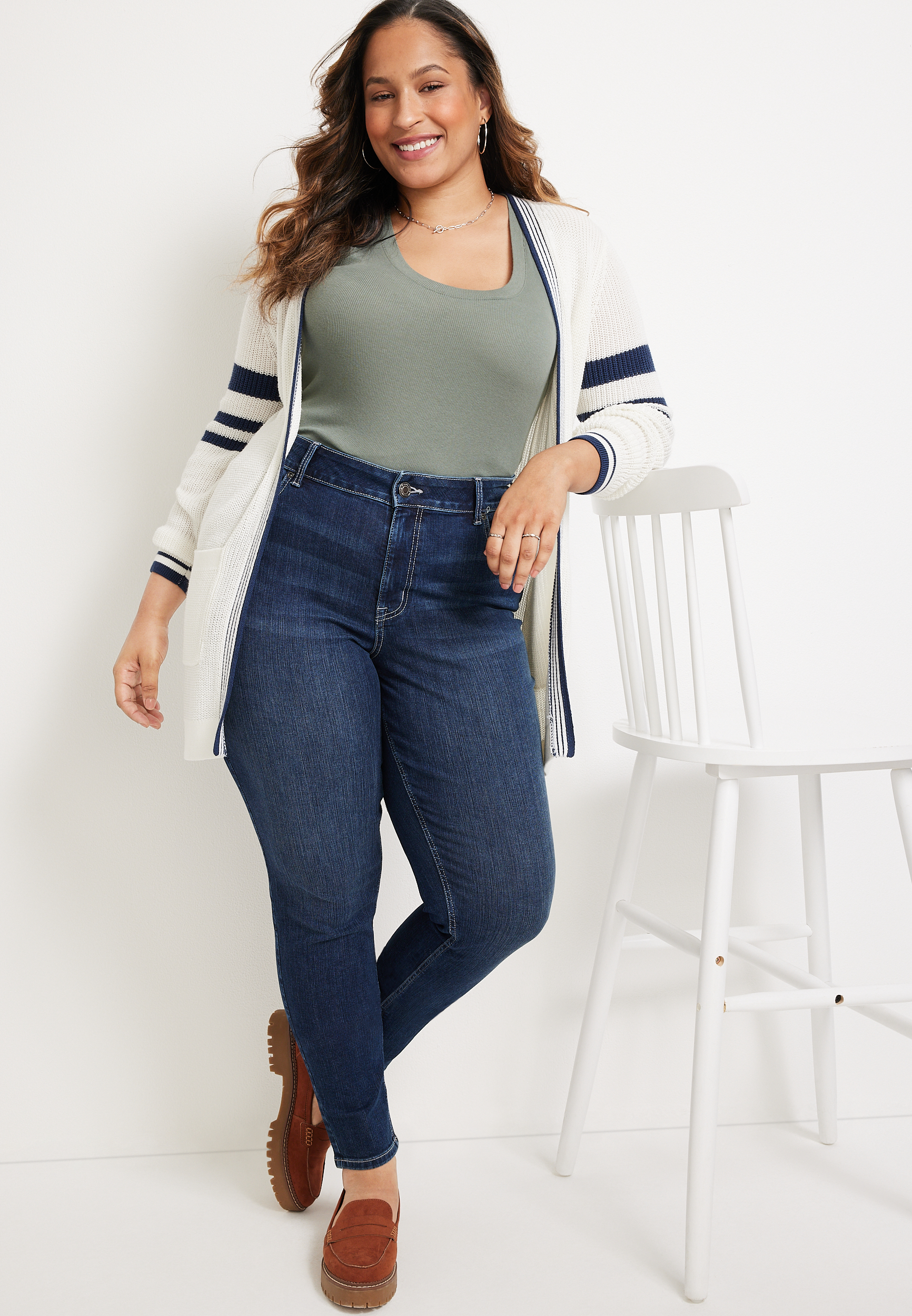 Plus Size m jeans by maurices™ Classic Skinny Curvy High Rise Jean ...