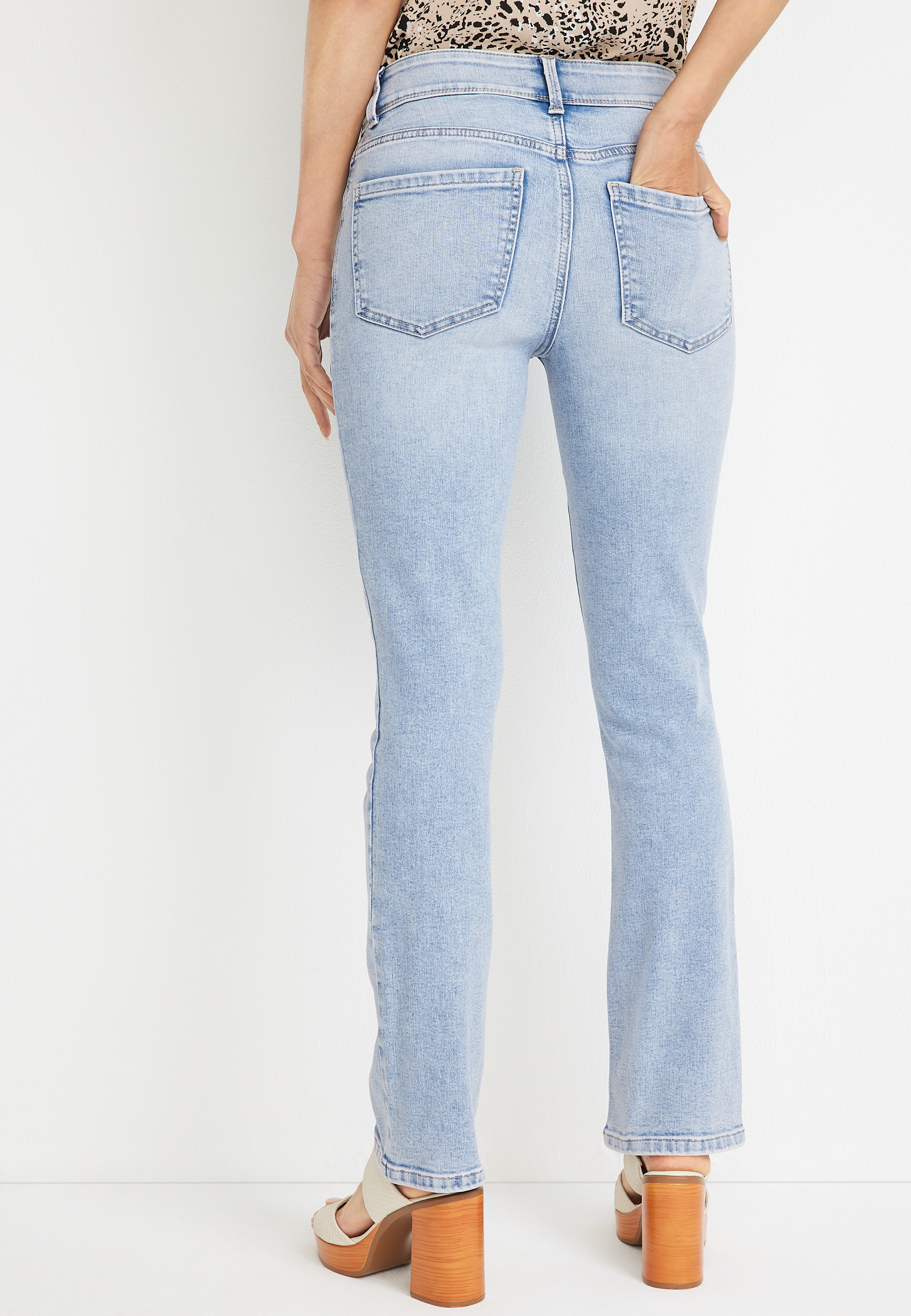 m jeans by maurices&trade; Everflex&trade; Slim Boot High Rise Double Button Jean, C2806, large