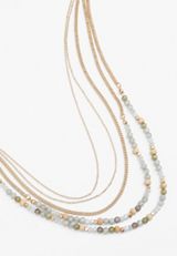 Layered Beaded Necklace, , small