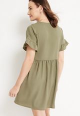 Button Front Flutter Slv BBD W:C2977:OLIVE DUSK, C2977, small