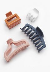 4 Pack Mixed Shapes Claw Hair Clips, C1524, small