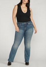 Plus Size Silver Jeans Co.&reg; Suki Slim Boot Curvy Mid Rise Jean, C3337, small