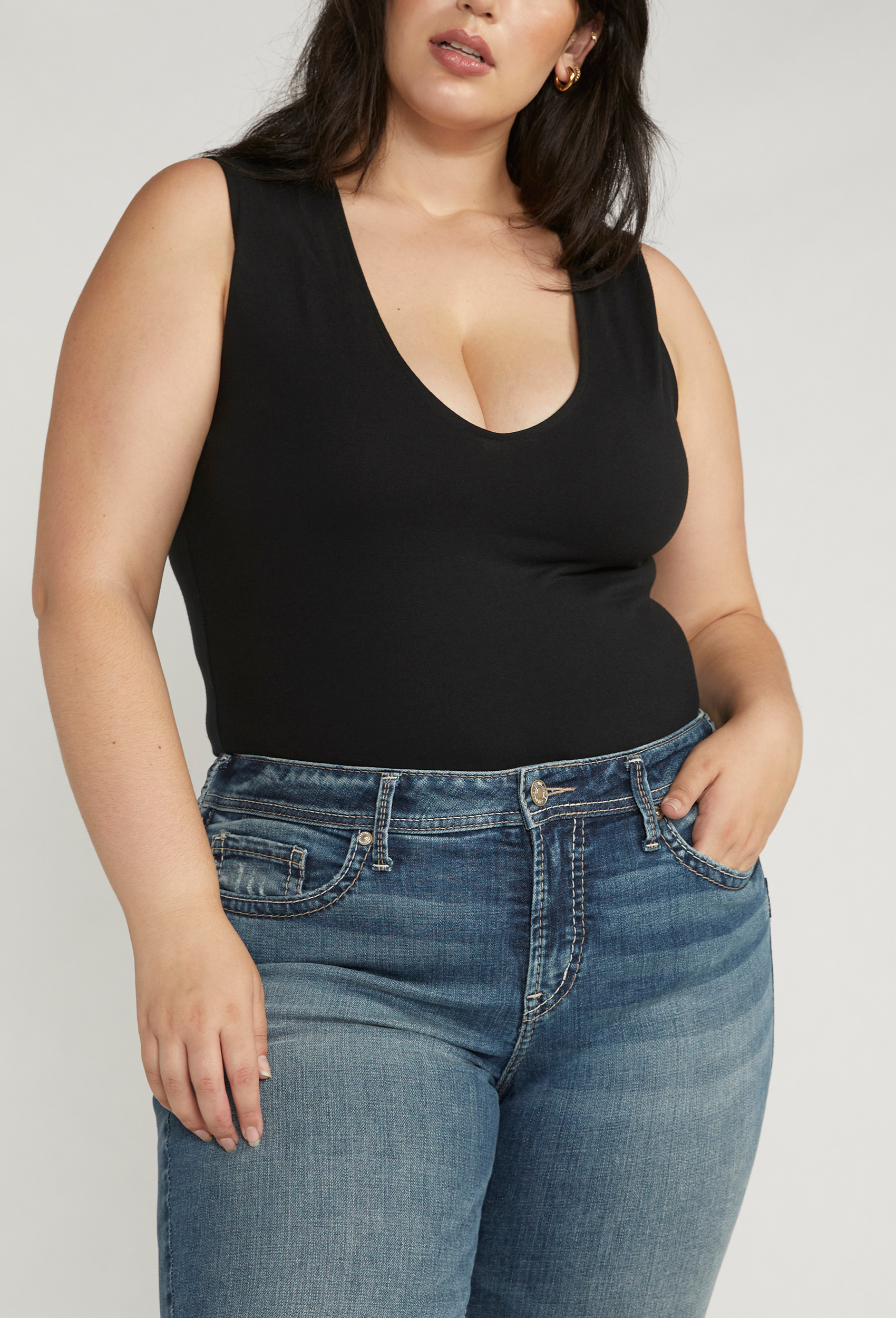 Plus Size Silver Jeans Co.&reg; Suki Slim Boot Curvy Mid Rise Jean, C3337, large