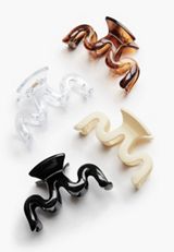 4 Pack Wavy Claw Hair Clips, MULTI, small