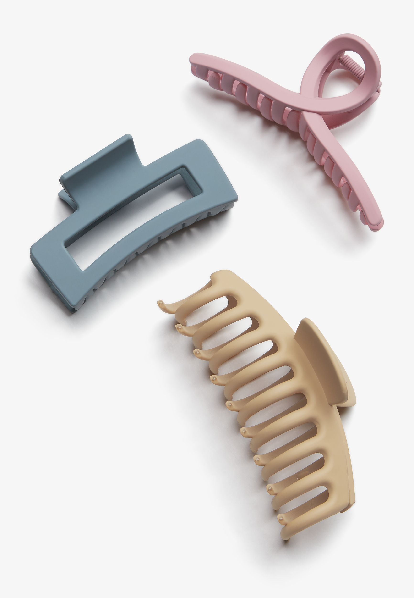 3 Pack Mixed Shapes Claw Hair Clips | maurices