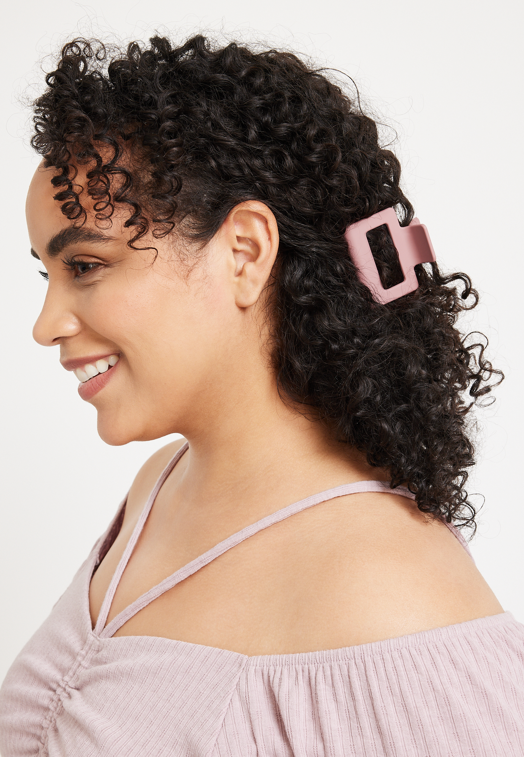 3 Pack Square Matte Claw Hair Clips, C1524, large