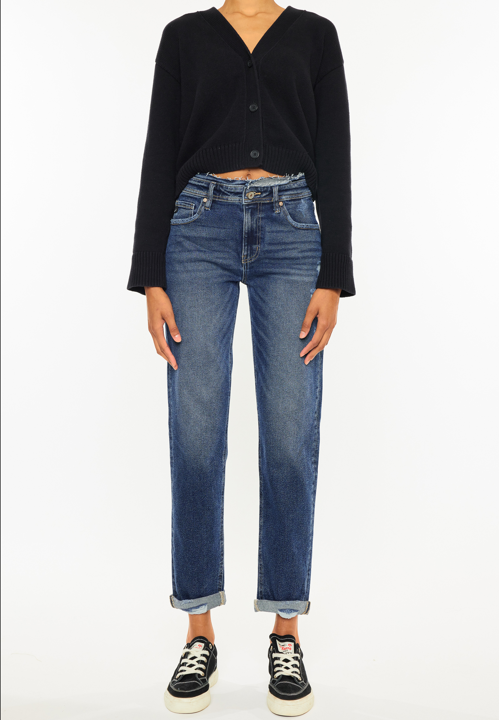 KanCan&trade; Relaxed Boyfriend High Rise Ripped Jean, C258, large