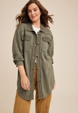 North Shore Shacket, OLIVE, small