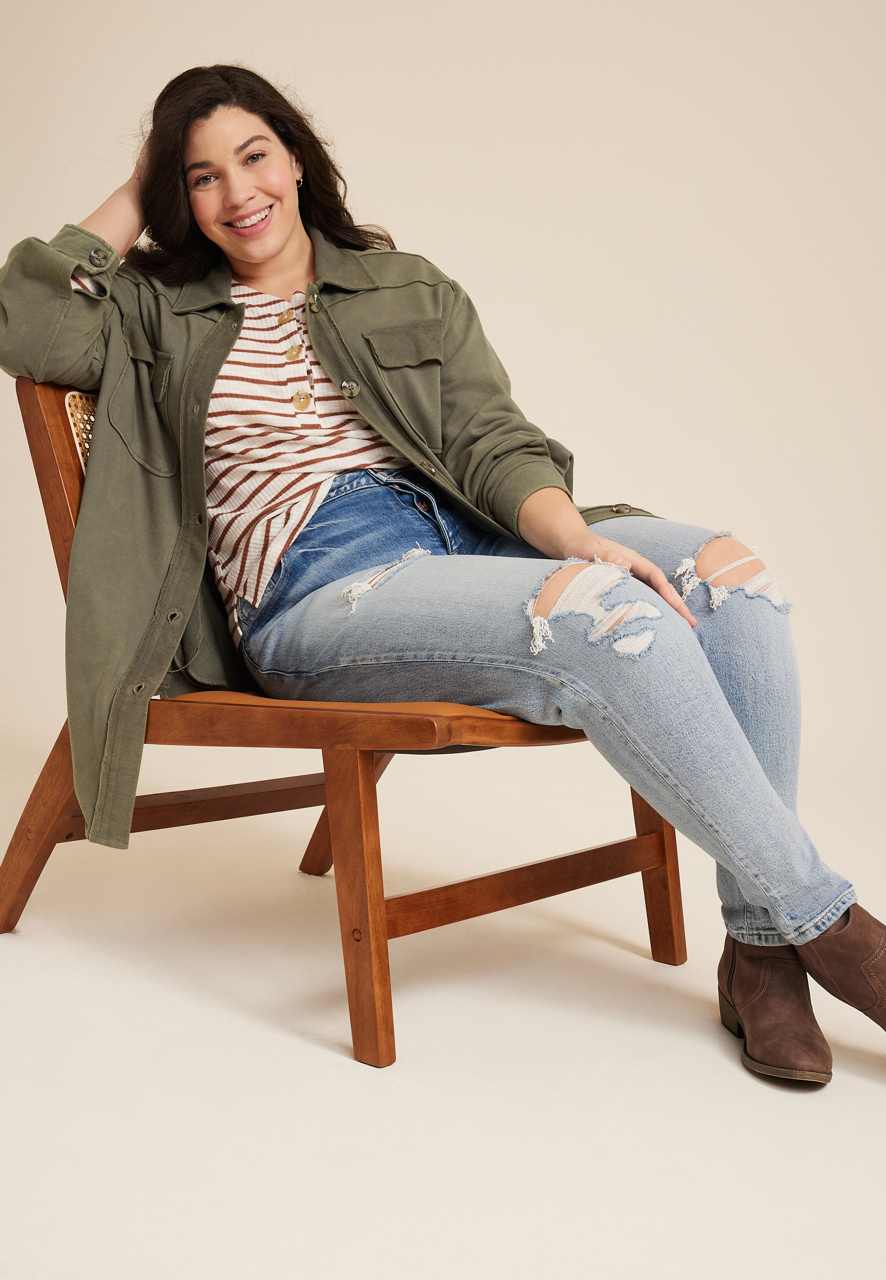 Plus Size North Shore Shacket, C186, large