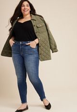 Plus Size KanCan&trade; Skinny Mid Rise Frayed Hem Jean, C3337, small