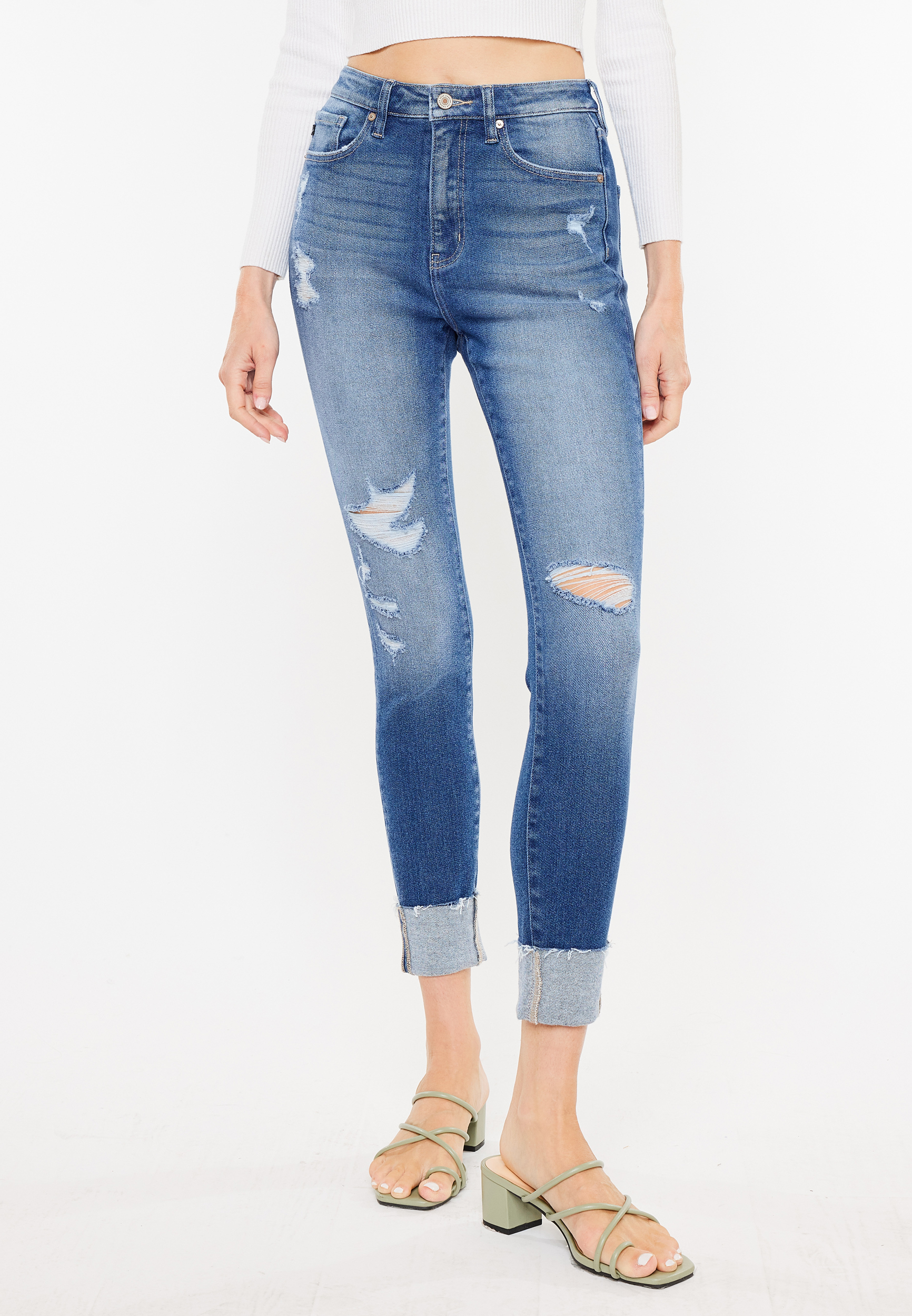 KanCan™ Skinny Curvy High Rise Cuffed Hem Jean maurices - Main Image
