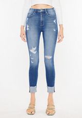 KanCan&trade; Skinny Curvy High Rise Cuffed Hem Jean, C3337, small