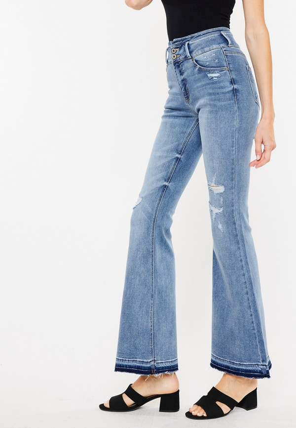 KanCan™ Flare High Rise Double Button Jean | maurices