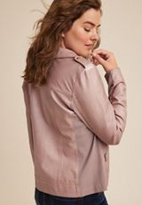 Perfect Faux Leather Moto Jacket, C6166, small