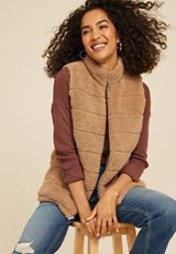 Reversible Teddy Sherpa Vest, C115, small