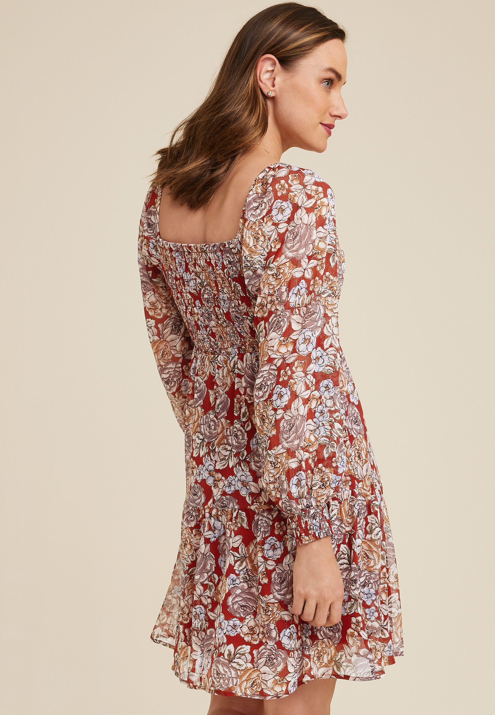 Arbor Floral Smocked Dress, C4343, large