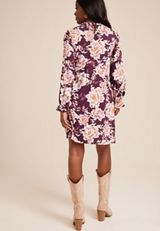 24/7 Lila Floral Mini Dress, C3058, small