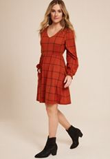 24/7 Plaid Mini Dress, C2561, small