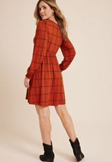 24/7 Plaid Mini Dress, C2561, small