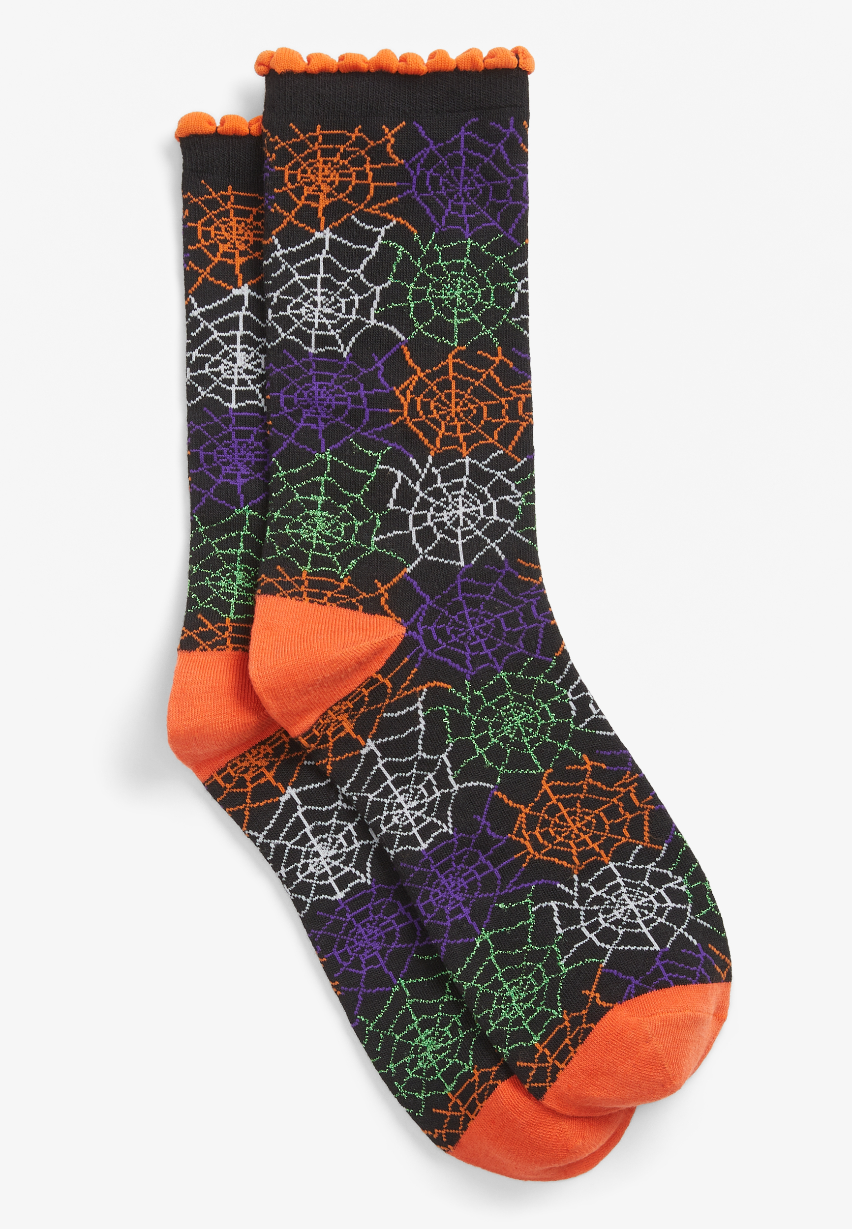 Spider Webs Crew Socks | maurices