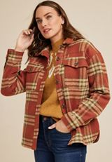 Shoreline Shortie Plaid Shacket​, C5528, small