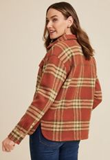 Shoreline Shortie Plaid Shacket​, C5528, small