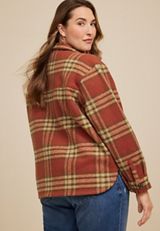 Plus Size Shoreline Shortie Plaid Shacketâ€‹, C5528, small