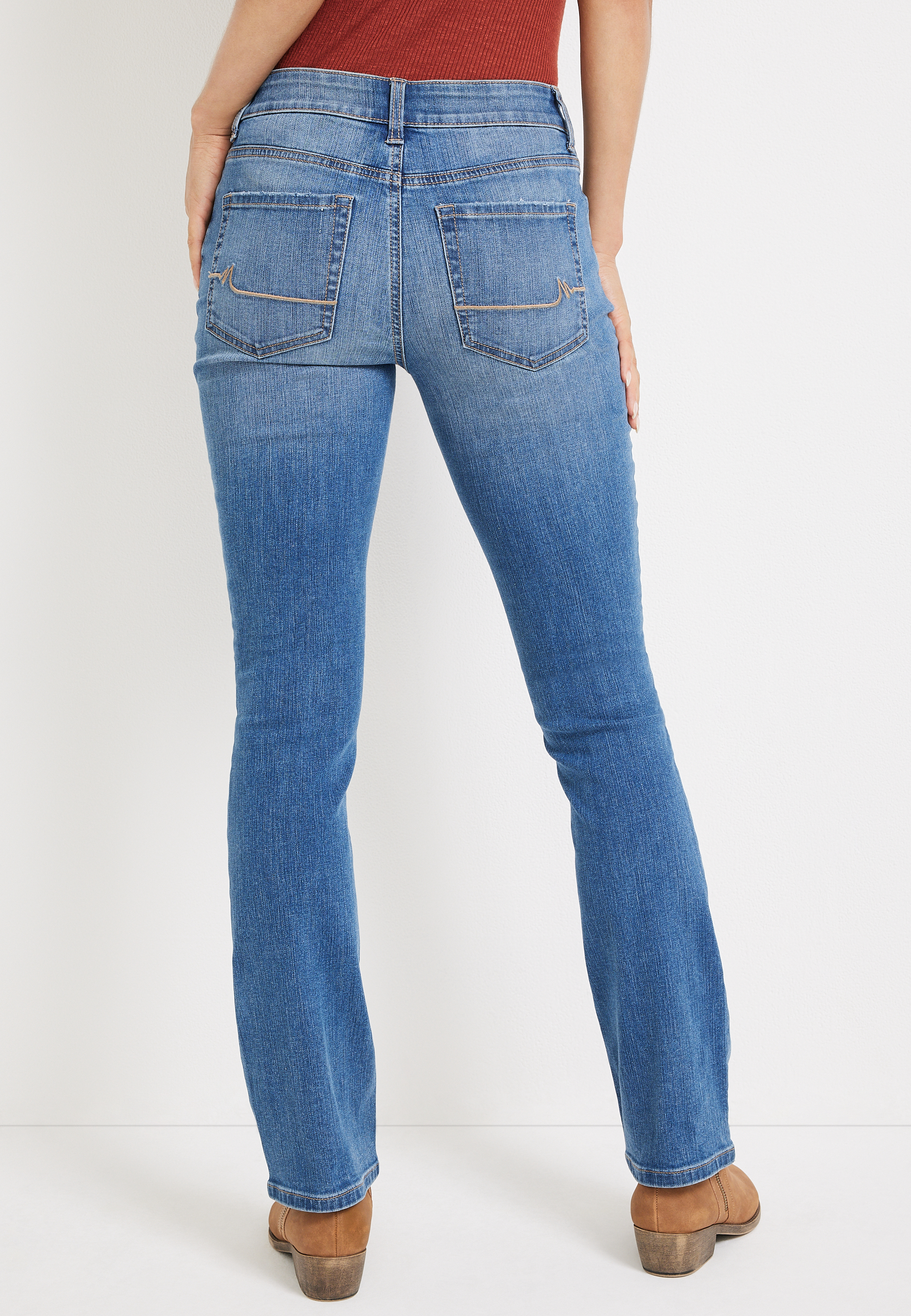 m jeans by maurices&trade; Classic Slim Boot Mid Rise Jean, MEDIUM SANDBLAST, large