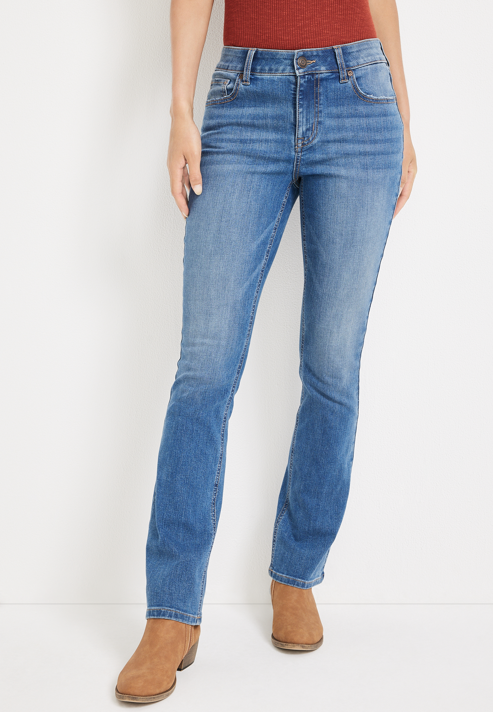 m jeans by maurices&trade; Classic Slim Boot Mid Rise Jean, MEDIUM SANDBLAST, large