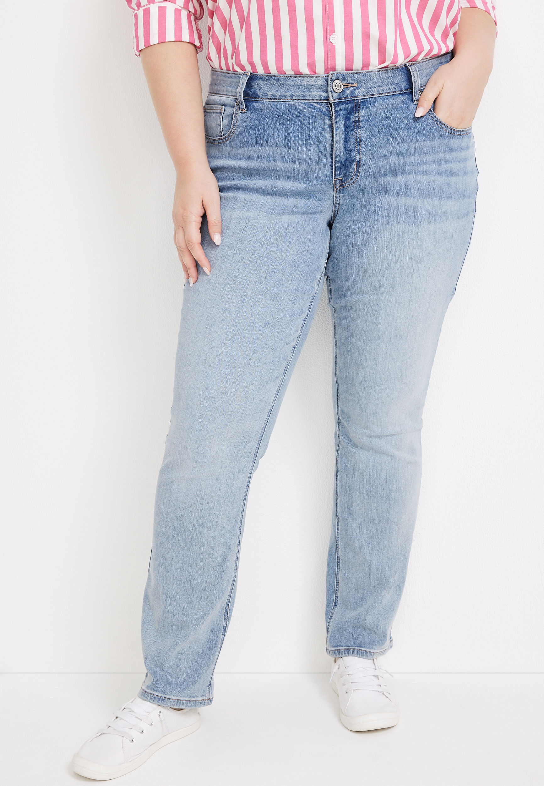 Plus Size m jeans by maurices™ Everflex™ Curvy High Rise Slim Boot Jean