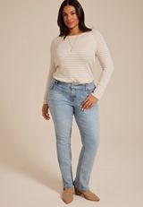 Plus Size m jeans by maurices&trade; Classic Slim Boot Mid Rise Jean, C3337, small