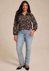 Plus Size m jeans by maurices&trade; Classic Slim Boot Mid Rise Jean, C3337, small