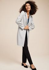 One Button Dress Coat, HEATHER GRAY, small