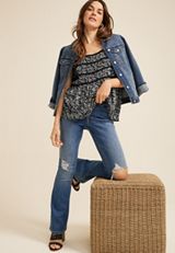 Floral Ruffle Strap Swing Tank Top, C1756, small