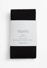 Black 40D Opaque Control Top Tights, C106, small