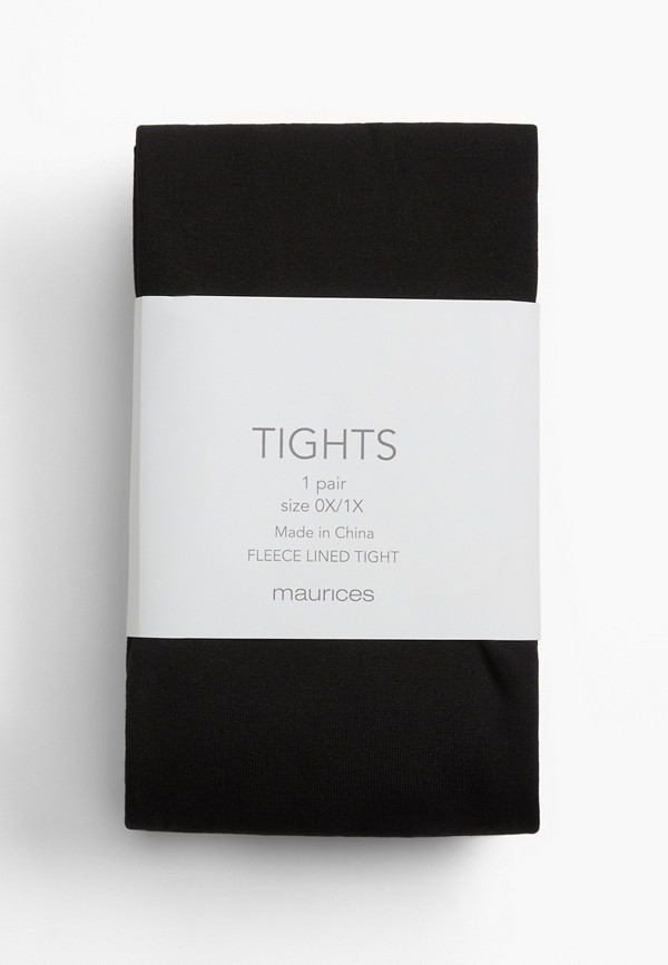 Black Fleece Lined Tights | maurices